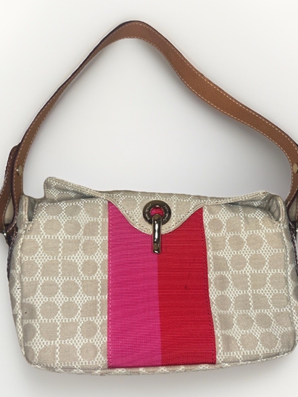 Gently Used Kate Spade Shoulder Bag Pink and Red Striped